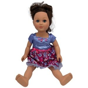 My Life As Doll 2013 Blue Sparkle Flower Dress‎ Blue Eyes Brown Hair